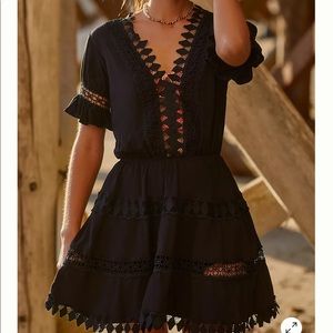 Anthropologie Peixoto Embroidered Lace Mini Dress